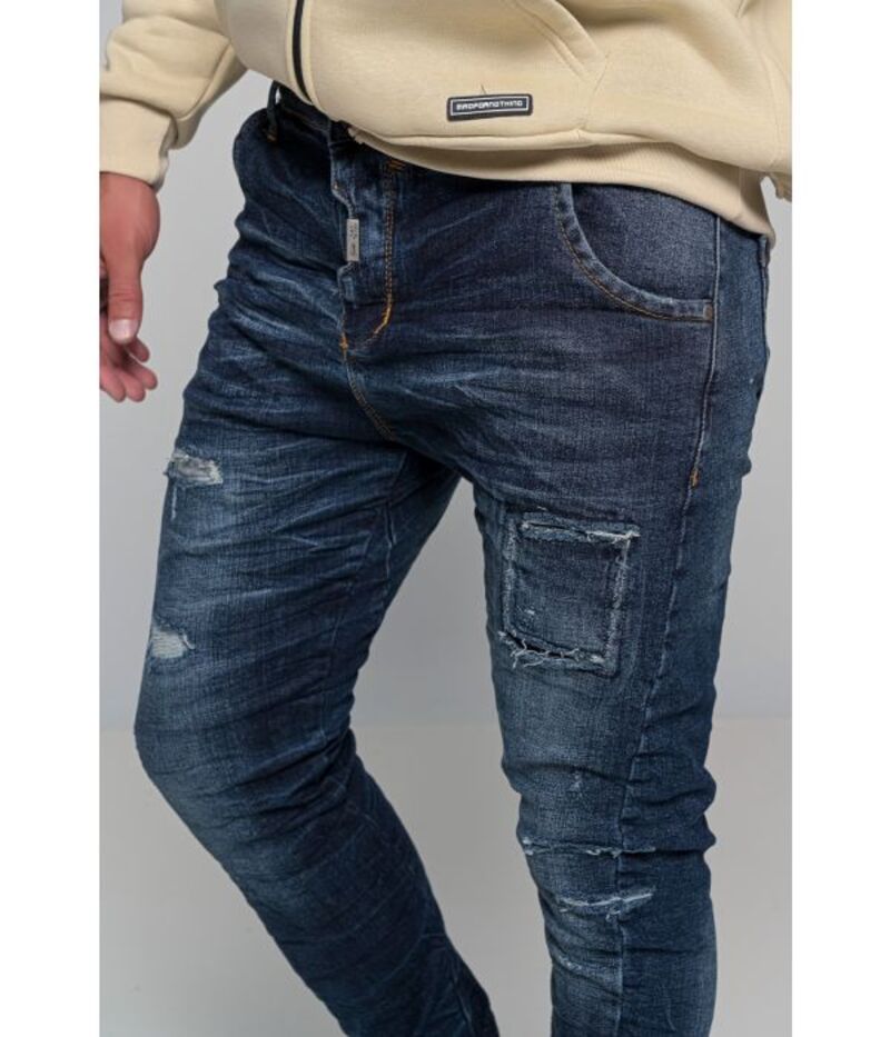 bent.0649-_166 JEAN ΠΑΝΤΕΛΟΝΙ ΜΕ ΛΑΣΤΙΧΟ NEVADA BEN TAILOR-ΜΠΛΕ BENT.0649