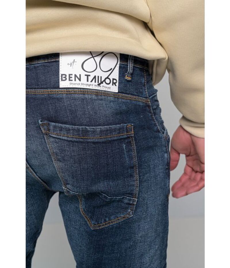 bent.0649-_1666 JEAN ΠΑΝΤΕΛΟΝΙ ΜΕ ΛΑΣΤΙΧΟ NEVADA BEN TAILOR-ΜΠΛΕ BENT.0649